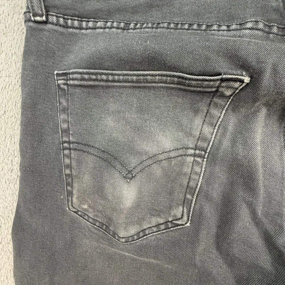 Levi's 512 Slim Taper Jeans Mens 34x32 Gray Charcoal Stretch Denim Pants‎